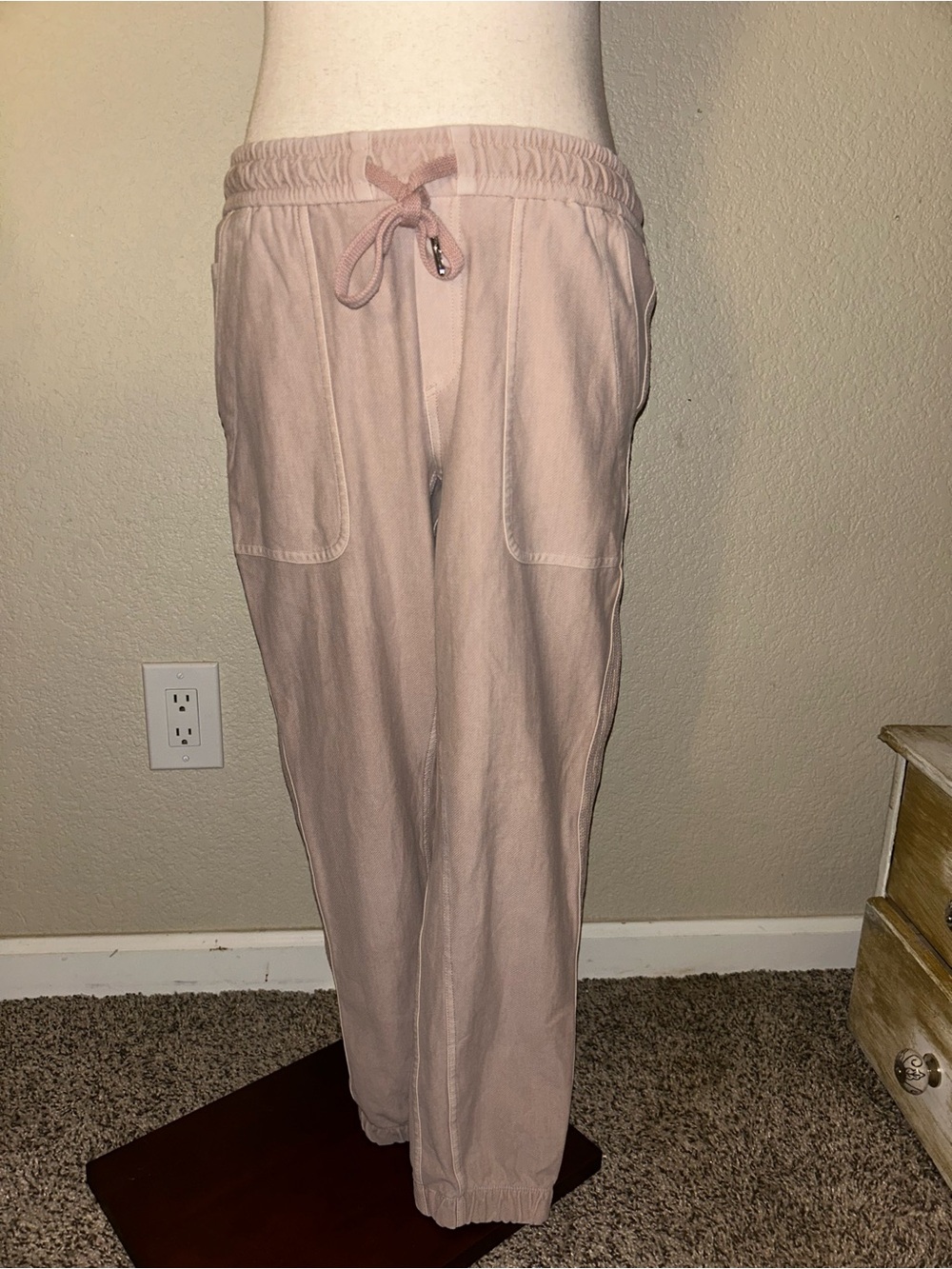 Athleta Farallon Mocha Late Jogger Drawstring Lounge Pants Mauve